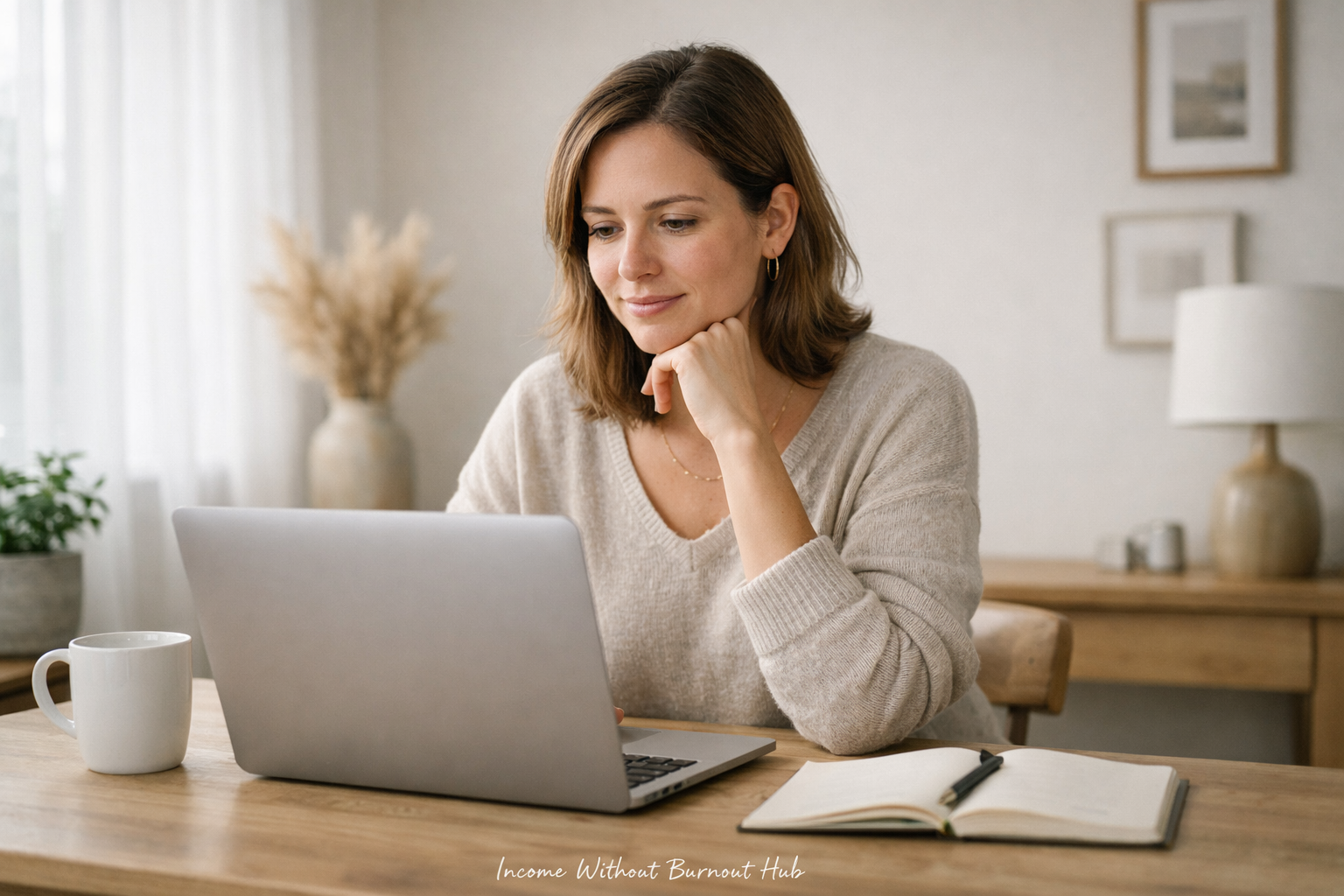 making money online in 2026 with a calm sustainable digital business workspace